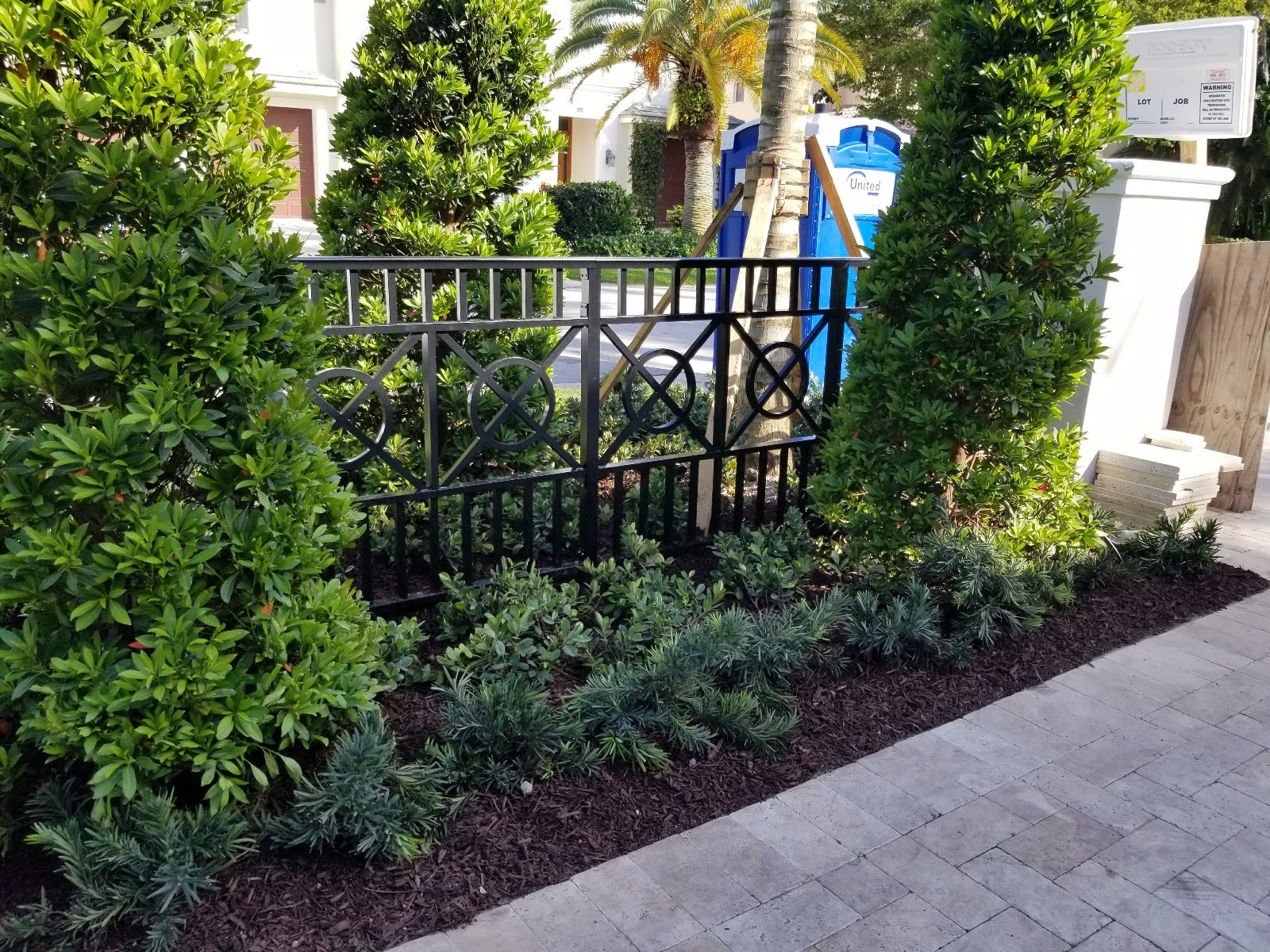Matte Black Ornamental Garden Fence and Gate in Parkland FL